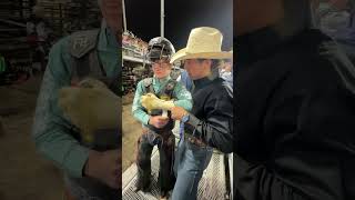 A look behind the chutes at Xtreme Bulls cowboy rodeo bullriding rodeotime [upl. by Karola]