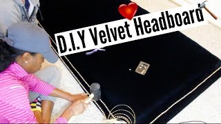 DIY  SEXY VELVET HEADBOARD FROM SCRATCH [upl. by Edwine370]