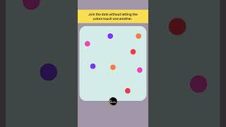 Connect the dots without crossing the LINES  Line Puzzle Game  Connect the Dots Game [upl. by Alyose]