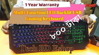 Budget MultiFunction LED Backlit USBGaming Keyboard Black Havit KB500L 510 SUNTECH ST 800 ৮০০ টাকা [upl. by Dagnah614]