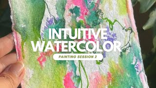 Intuitive Watercolor Painting Session with Jessica Young Art [upl. by Eillak]