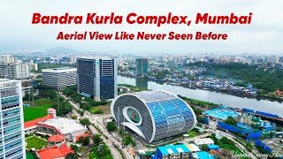 Bandra Kurla Complex Mumbai  Aerial View 4K by Drone [upl. by Aiynot]