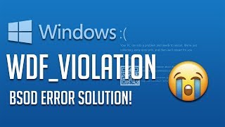 How to Fix WDFVIOLATION Error in Windows 103 Solutions 2024 [upl. by Dav]