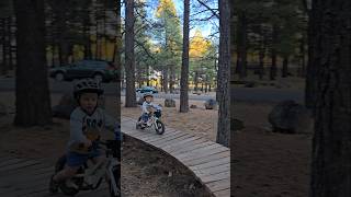 Cruising the wood features at the bike park mtb toddlers shorts [upl. by Syd]