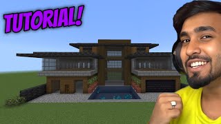 Minecraft How To Build A Modern Mansion House Tutorial [upl. by Asennav]