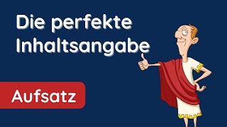 Inhaltsangabe ✅ Wie du eine super Note für deine Arbeit bekommst [upl. by Nahtaoj]