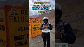 Highest Point on Srinagar Leh Road  FATULA TOP 13479 FT Honda CB200x shorts ladakh [upl. by Nenney]