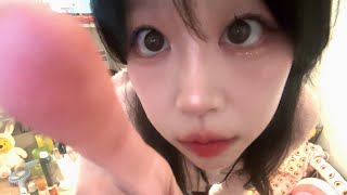 ASMR Gettin U ready for your First Date Skin care Makeup Ear Blowing Face Massage Examination [upl. by Acina]