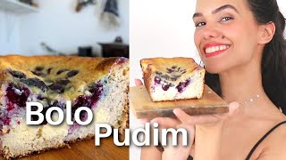 Bolo Cremoso de Mirtilo Low Carb  Aka Bolo Pudim Low Carb [upl. by Sapphira]