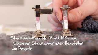 Tutorial Videoanleitung zu BERNINA Strickwarenfuss Nr 12 und 12C [upl. by Irisa]