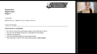 M23 IB Economics Paper 1 HL fully solved TZ 2 [upl. by Landon]