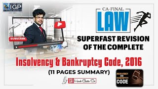 Insolvency amp Bankruptcy Code 2016  Detailed Revision  CA Final Law [upl. by Luby]