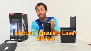 Nebula Capsule 3 Laser Mini Beamer Review Top Beamer with Battery for 25h [upl. by Gwenette]