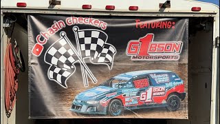 Jerry Rooster Gibson jr in car at Tyler co speedway for Ohio valley scdra race 6124 [upl. by Edobalo]