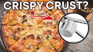 CRISPIEST CAULIFLOWER PIZZA DOUGH  Must See Hack [upl. by Ahsinyar603]