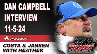 Dan Campbell Interview  11524  Costa and Jansen [upl. by Ecirtap776]