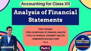 Analysis of Financial Statements  Part1  Q13  COMPARATIVE BALANCE SHEET  by CA Pradeep Kalra [upl. by Nefets]