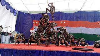 independenc day indian army dance by ABCD group 1 prize [upl. by Gievlos]