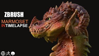 zbrush dragon sculptzbrush dragon skinzbrush dragon modelingzbrush chinese dragonzbrush creature [upl. by Hayidan997]