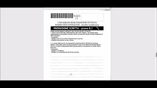 CILS B1 Cittadinanza  Aprile 2022  Produzione Scritta [upl. by Dhaf]