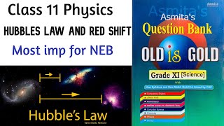 Hubbles law and Red shift class 11 Physics Recent trend in physics Most important [upl. by Etteniuq]