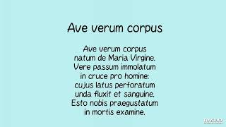 Ave Verum Corpus歌詞朗読 [upl. by Einama539]