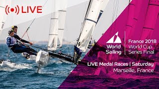 LIVE  Sailings World Cup Series Final Marseille  Medal Races  Saturday 9th June [upl. by Ecertak593]