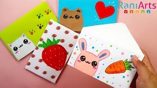 Cómo hacer SOBRES para tus cartas SIN PEGAMENTO Fácil  DIY  Easy ENVELOPES [upl. by Eelirem]