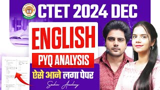 CTET 14 DECEMBER 2024 ENGLISH PYQ Analysis by Sachin Academy Live 1pm [upl. by Dohsar]