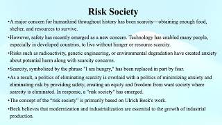 Risk Society [upl. by Sibyls]