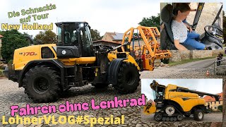 LohnerVLOGSPEZIAL New Holland Radlader W170D mit Joysticklenkung I CR 790 mit Raupe Straßenfahrt [upl. by Olva]