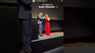 More Kate Winslet receiving Golden Icon award at Zurich Film FestivalLeeMovieKateWinslet [upl. by Lait]