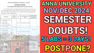 Anna University NovDec 2024 Exams Doubts🤔  Engineering Practical amp Semester Doubts❓ End Semester😲 [upl. by Bruckner]