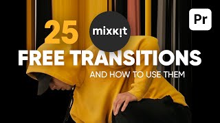 Free Transitions for Premiere Pro from Mixkit And How to Use Them [upl. by Joye]