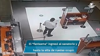 Vaya susto Guardia de seguridad recibe y atiende a fantasma en un sanatorio [upl. by Sammie]