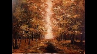 landschap herfst schilderen met acrylverf [upl. by Soisatsana]