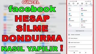 facebook hesap silme ve dondurma 2024 güncel [upl. by Inotna]