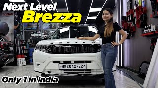 Brezza 2023 Modified  Whole New Look  Brezza Genuine Alloy Wheels  Interior Modification [upl. by Dahle]