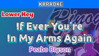 If Ever Youre In My Arms Again by Peabo Bryson Karaoke  Lower Key [upl. by Seif]