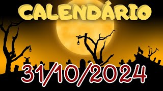 CALENDÁRIO DE 31 DE OUTUBRO DE 2024 ALUNONOTADEZ10 ensinofundamental [upl. by Aivatnwahs]