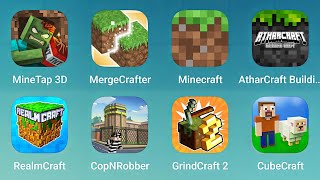 MineTap 3D MergeCrafter Minecraft Atharcraft Realmcraft CopNRobber GrindCraft 2 Cube Craft [upl. by Peper]