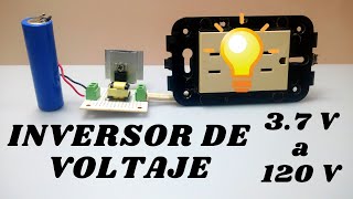 INVERSOR DE VOLTAJE CASERO ⚡ CON SOLO UN TRANSISTOR [upl. by Ryon]