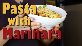 Kelp Noodle Pasta with Marinara Sauce Raw Vegan Recipe [upl. by Emie]