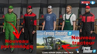 NOUVEAU PERSONNAGE SUR FS22 ET NOUVEAU TRACTEUR [upl. by Esom355]