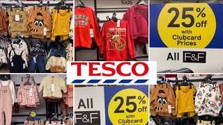 TESCO BIG SALE  WINTER  CHRISTMAS CLOTHING SALE  KIDS CLOTHS IN TESCO FampF  COME SHOP WITH ME [upl. by Colis321]