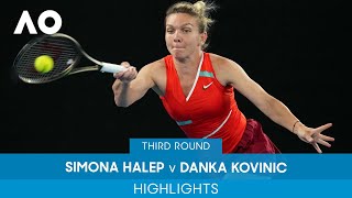 Simona Halep v Danka Kovinic Highlights 3R  Australian Open 2022 [upl. by Odnumyer]