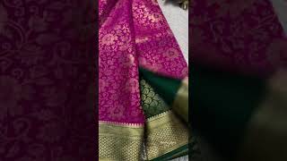 💕Pure Brocade Mysore Silk sarees💕120gsm thickness with rich pallu Price 11800Silk mark certified🎀 [upl. by Neellok178]