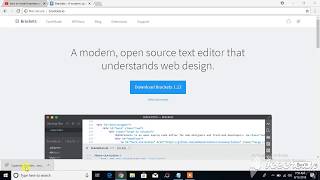 How to install brackets on windowswindows10 [upl. by Ilojna371]