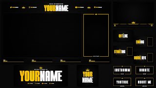 Royal Stream Overlay Template  PSD Download [upl. by Nosaj]