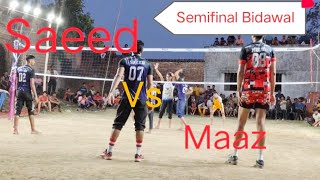 Best Semifinal mach Maaz vs saeed mahamuqabla damdar volleyball mach viral video shorts 2nd set [upl. by Avril]